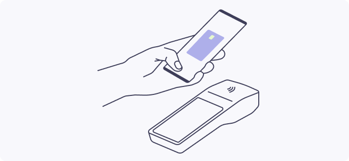 Поднесите устройство к платежному терминалу